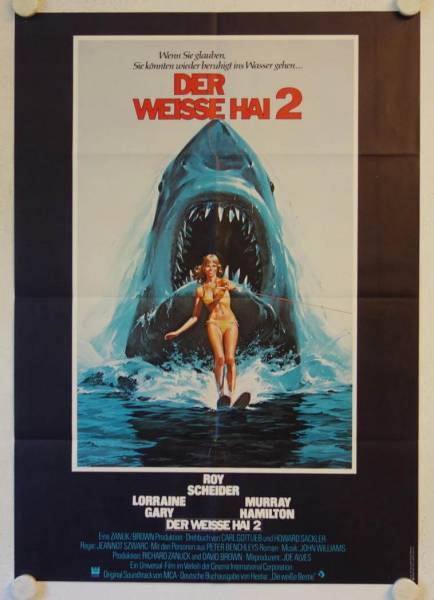 Jaws 2 original release german movie poster